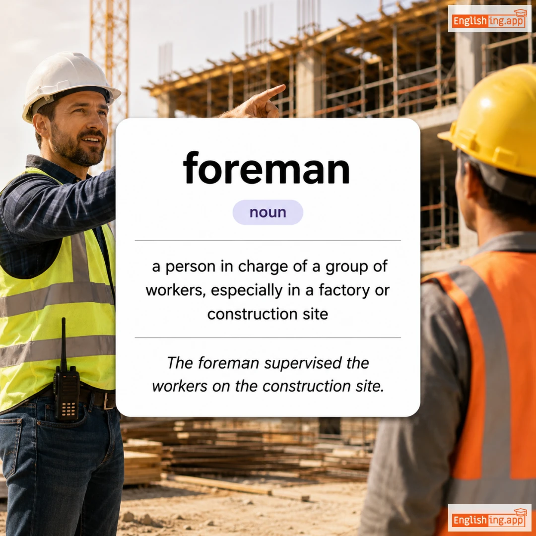 foreman definition card — visual illustration of the meaning