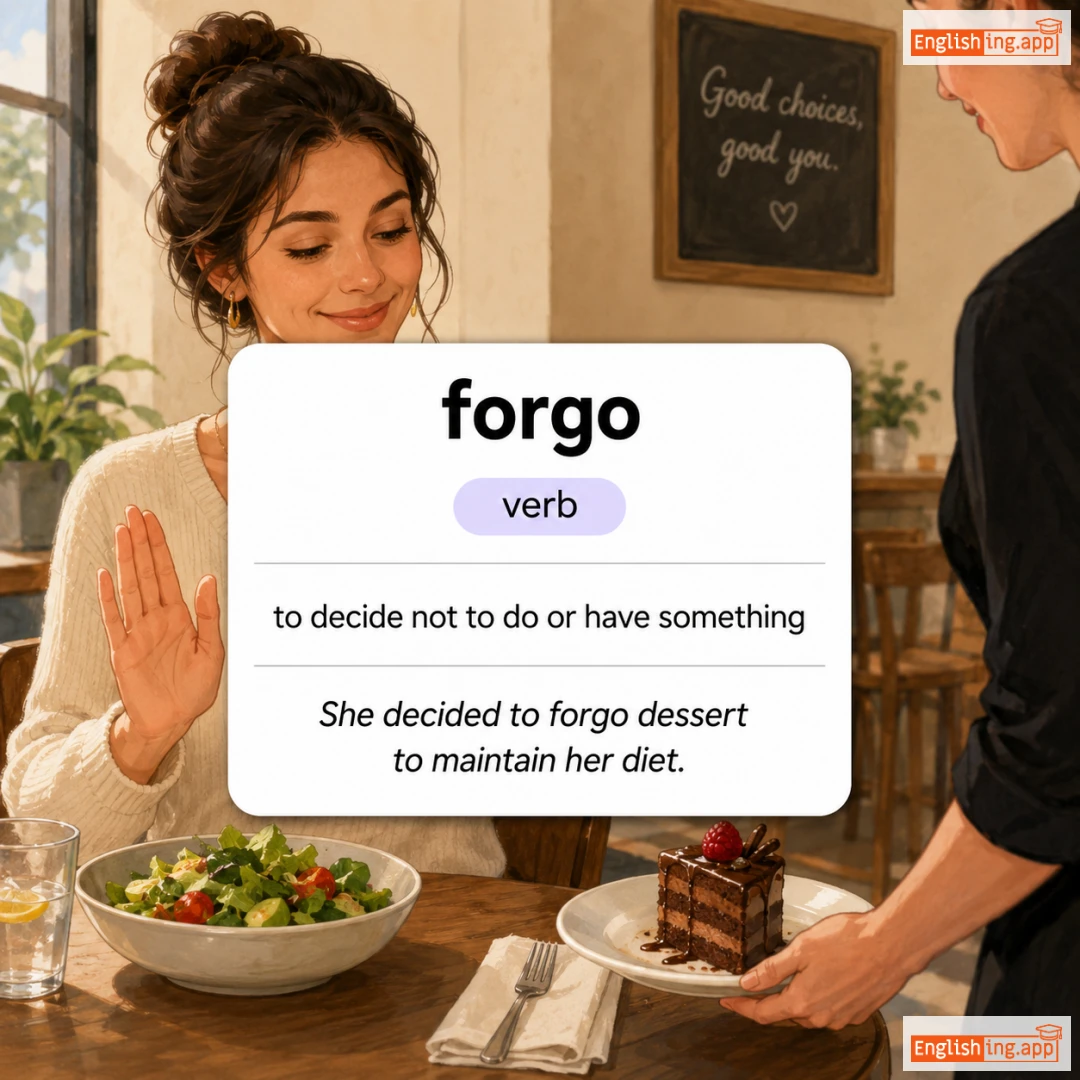 forgo definition card — visual illustration of the meaning