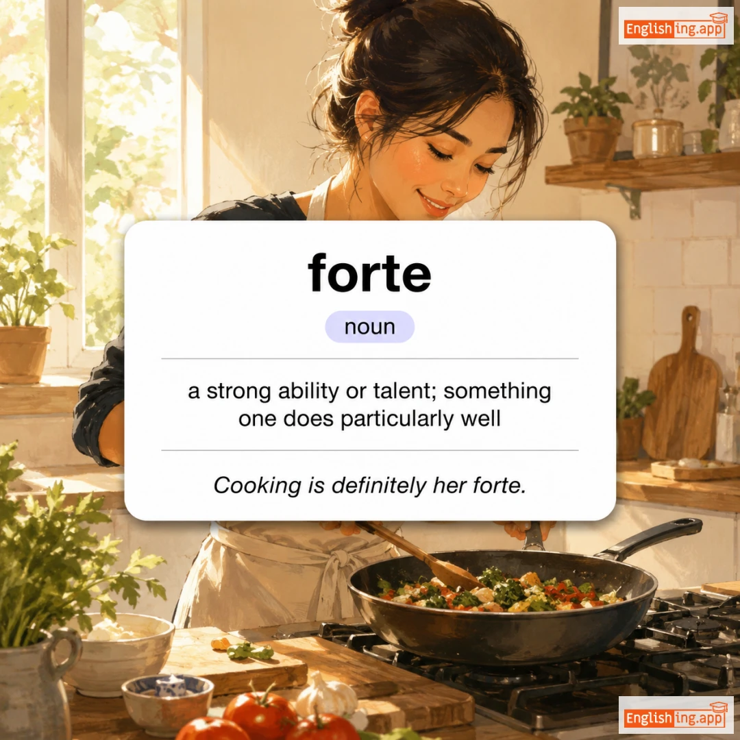 forte definition card — visual illustration of the meaning