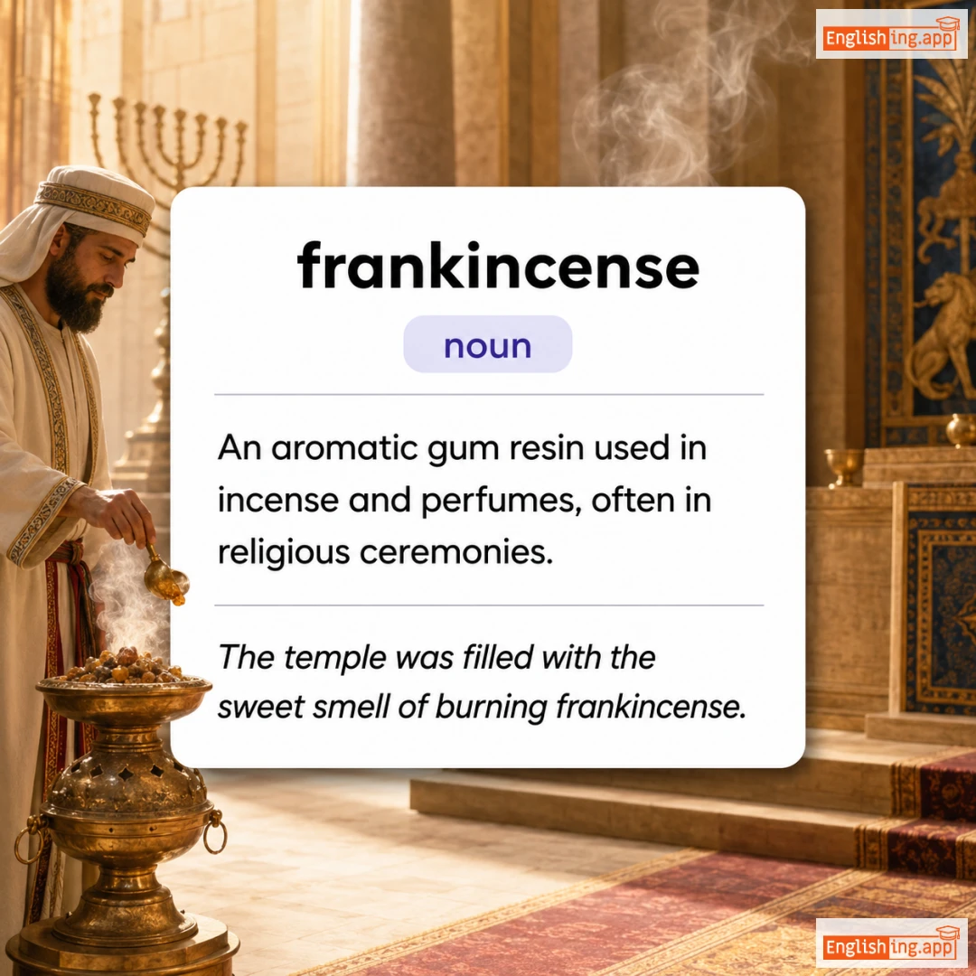 frankincense definition card — visual illustration of the meaning
