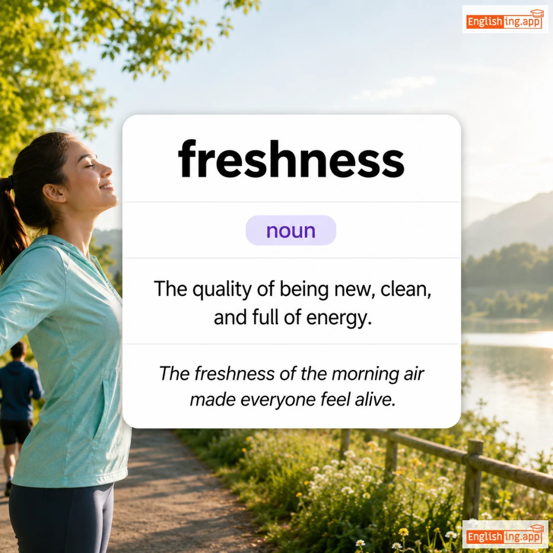 freshness definition card — visual illustration of the meaning