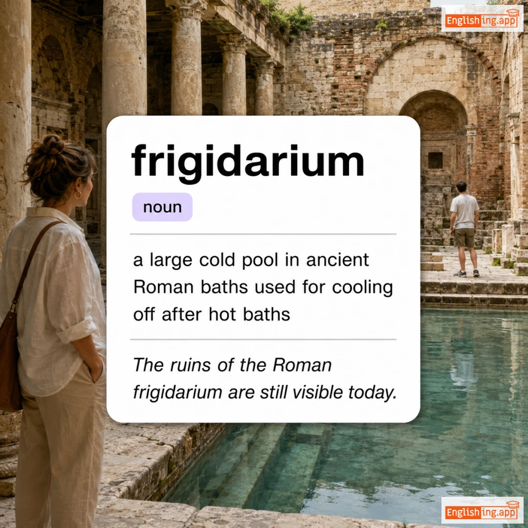 frigidarium definition card — visual illustration of the meaning