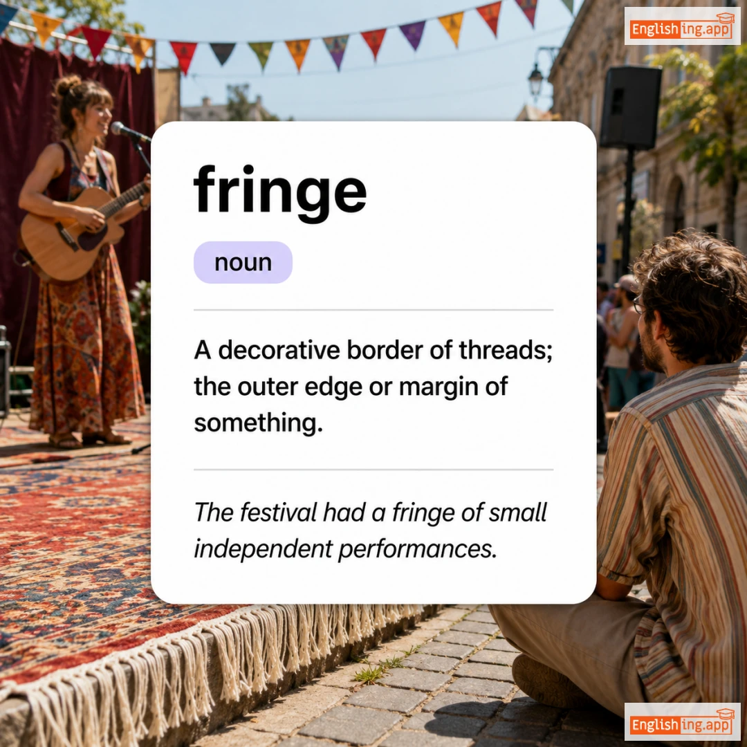 fringe definition card — visual illustration of the meaning