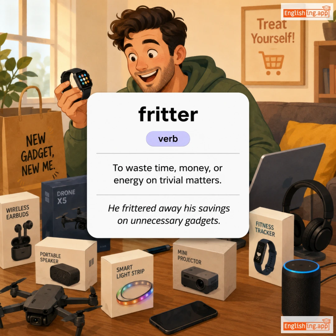 fritter definition card — visual illustration of the meaning
