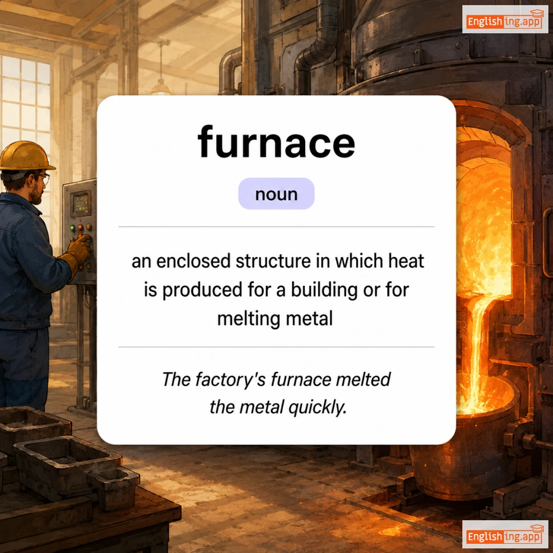 furnace definition card — visual illustration of the meaning