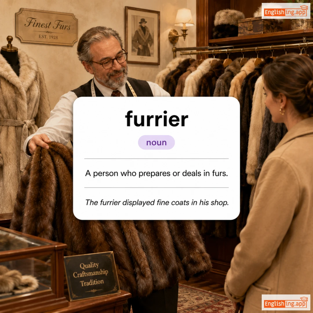 furrier definition card — visual illustration of the meaning