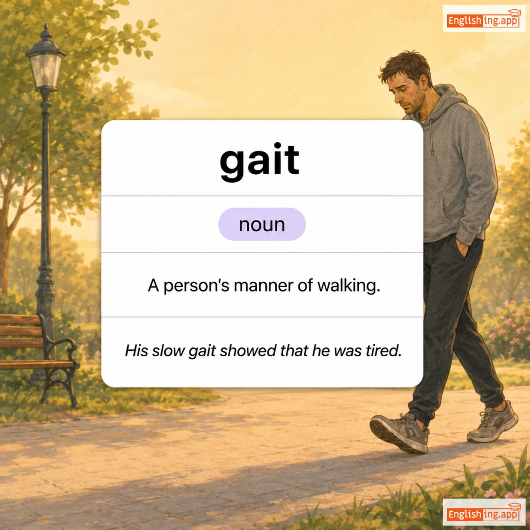gait definition card — visual illustration of the meaning
