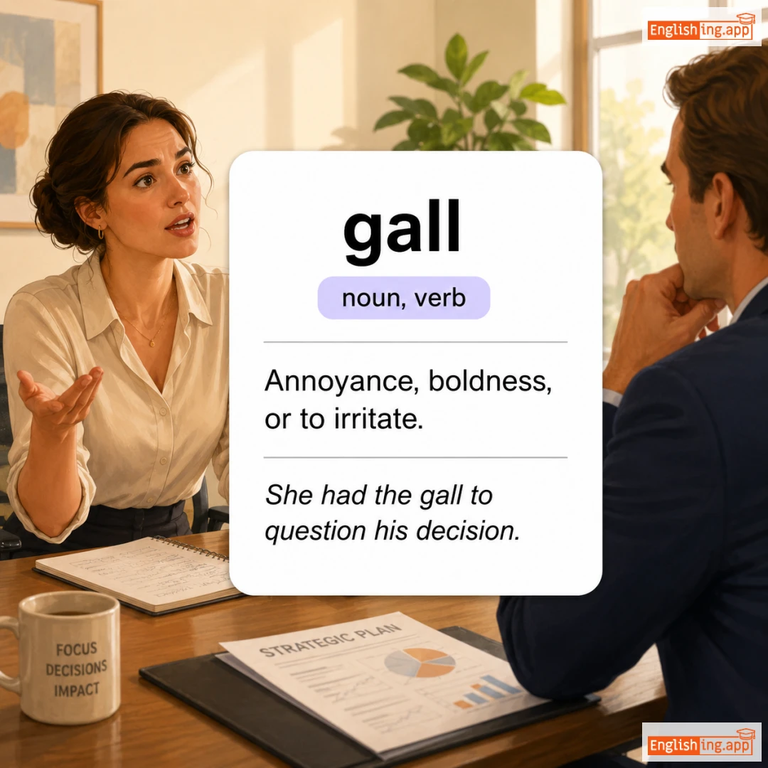 gall definition card — visual illustration of the meaning