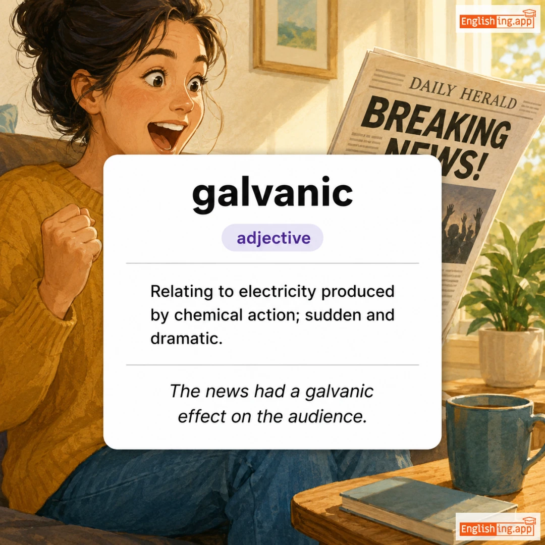 galvanic definition card — visual illustration of the meaning