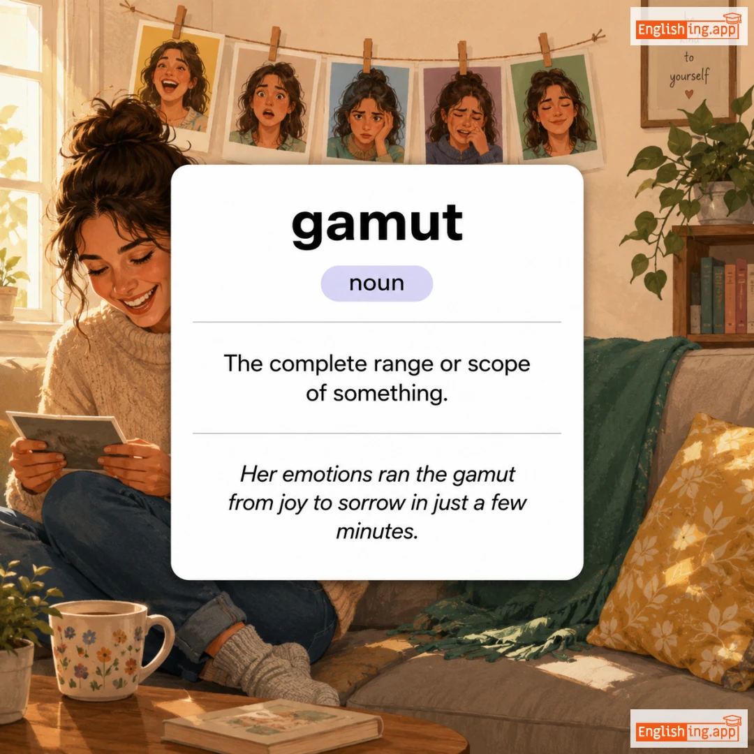 gamut definition card — visual illustration of the meaning