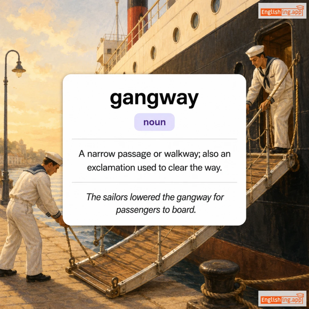gangway definition card — visual illustration of the meaning