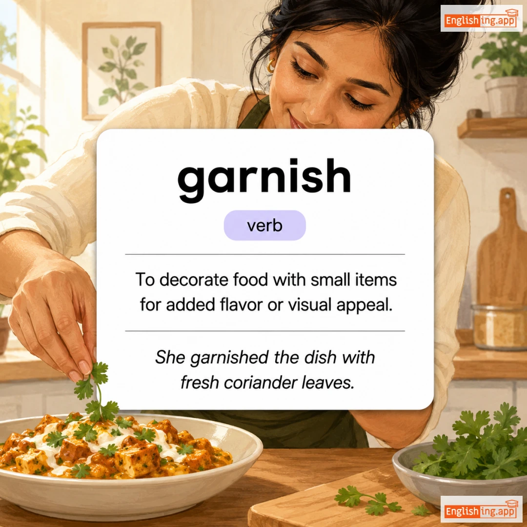 garnish definition card — visual illustration of the meaning