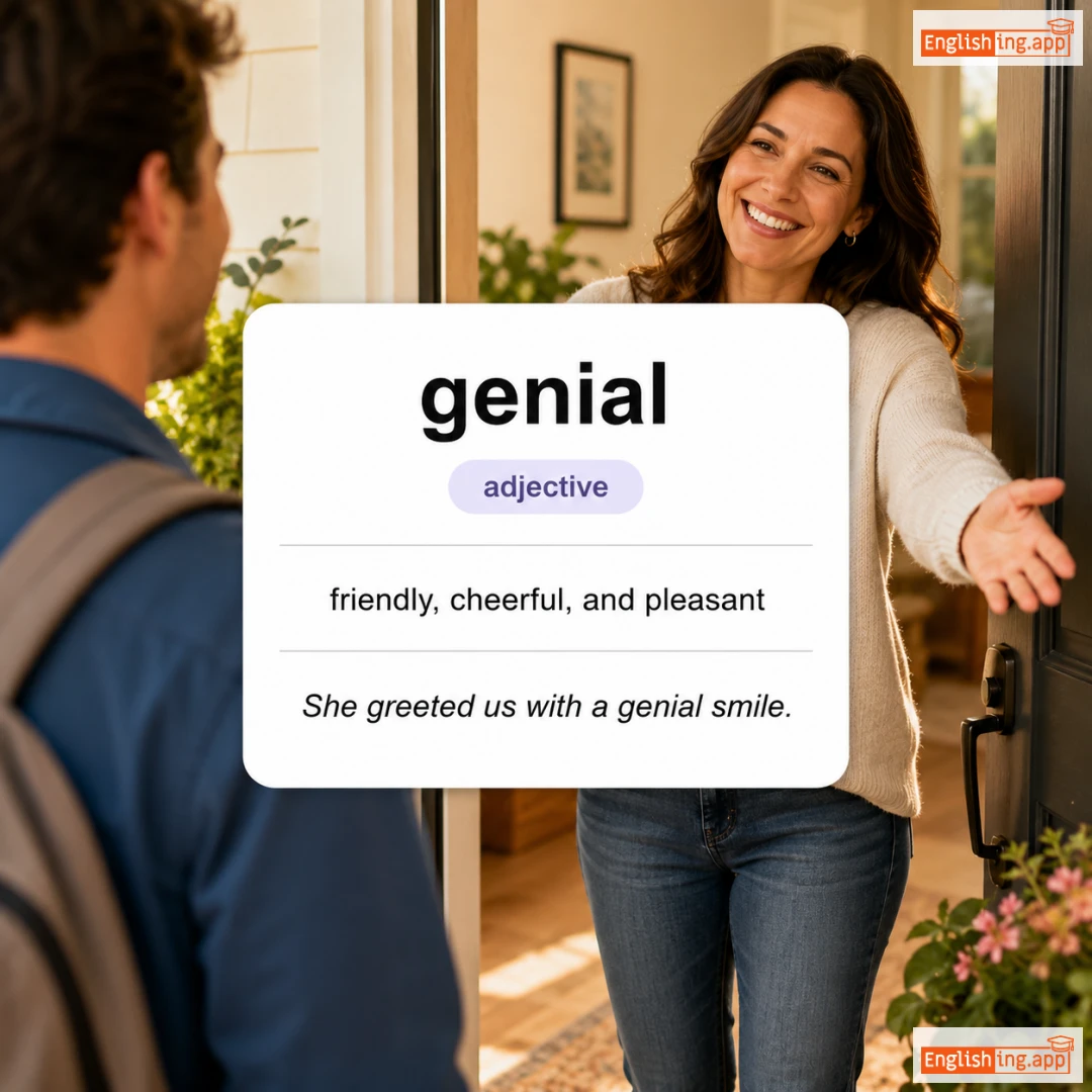 genial definition card — visual illustration of the meaning