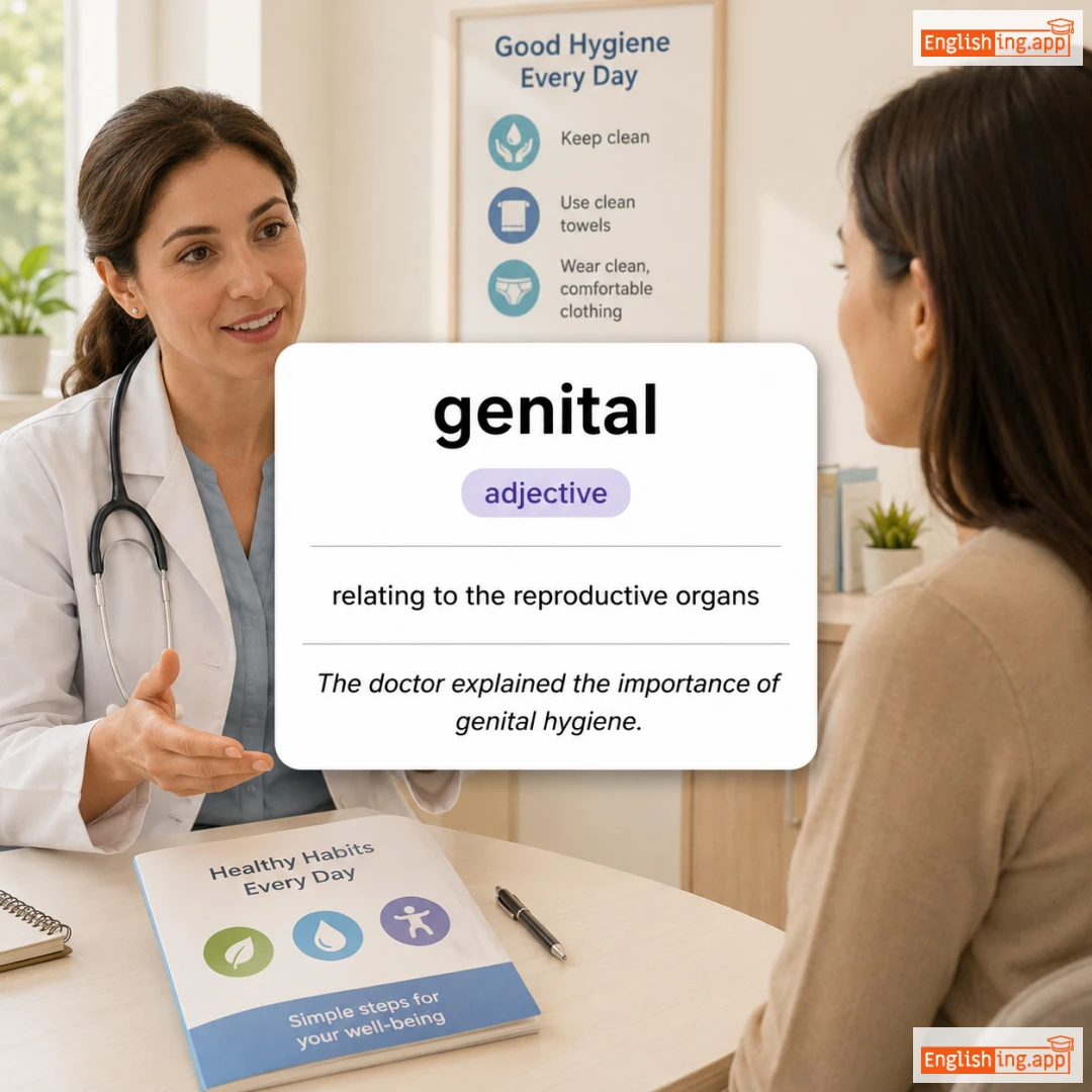 genital definition card — visual illustration of the meaning