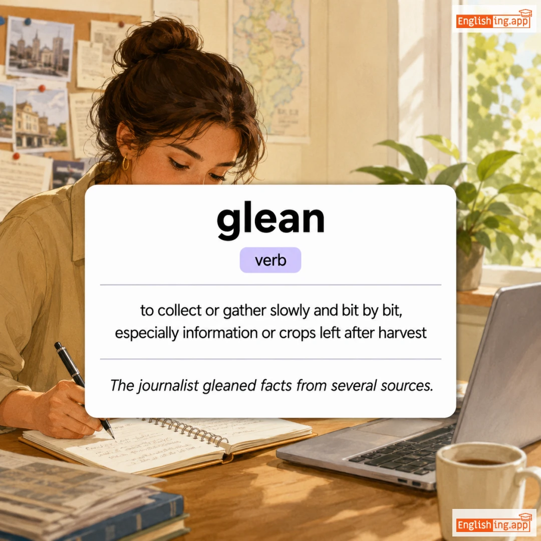 glean definition card — visual illustration of the meaning