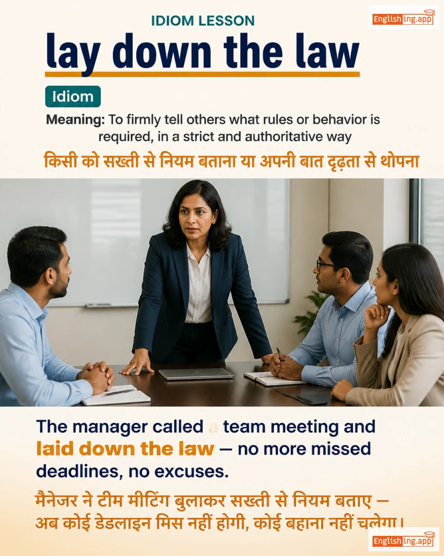 Lay Down The Law: English expression meaning and example
