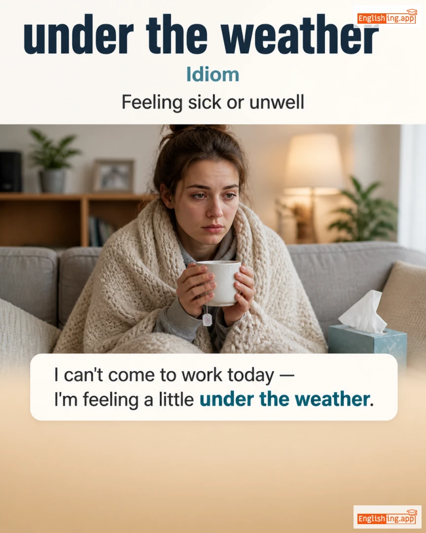 Under The Weather: English expression meaning and example