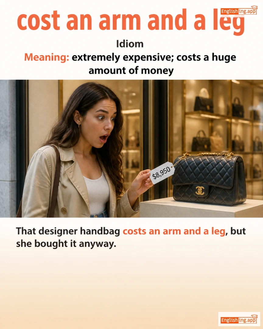 Cost An Arm And A Leg: English expression meaning and example