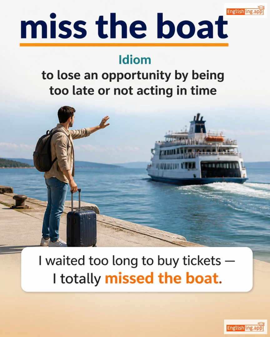 Miss The Boat: English expression meaning and example