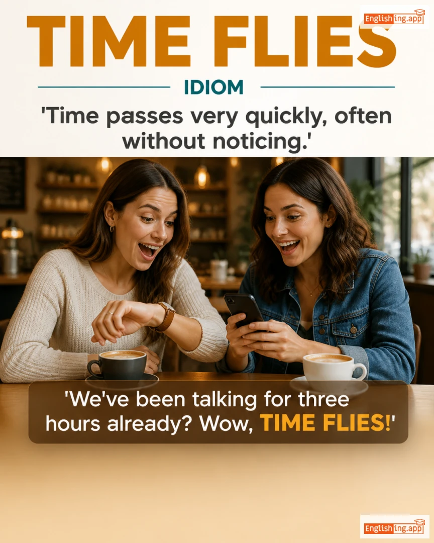 Time Flies: English expression meaning and example