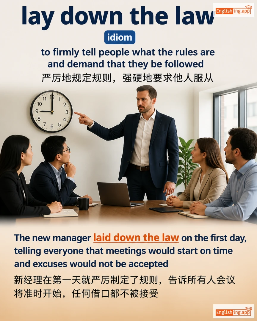 Lay Down The Law: English expression meaning and example