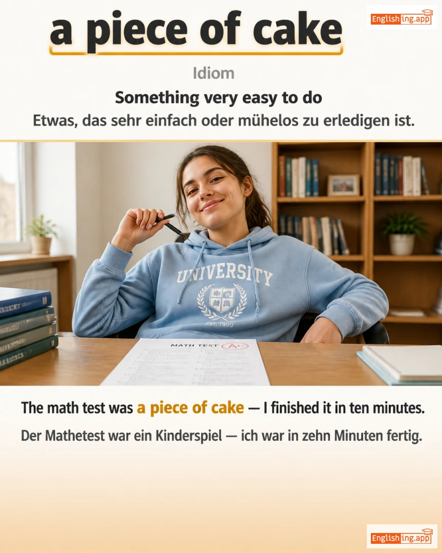 A Piece Of Cake: English expression meaning and example