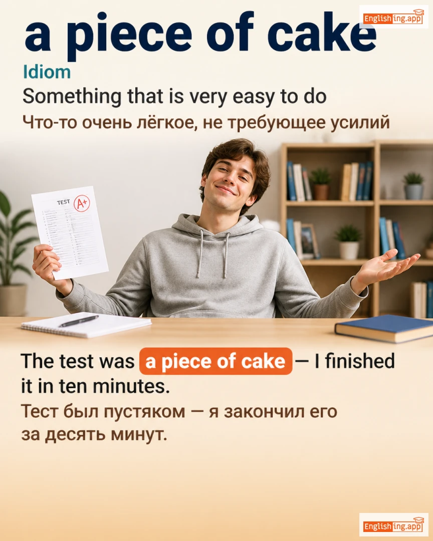 A Piece Of Cake: English expression meaning and example
