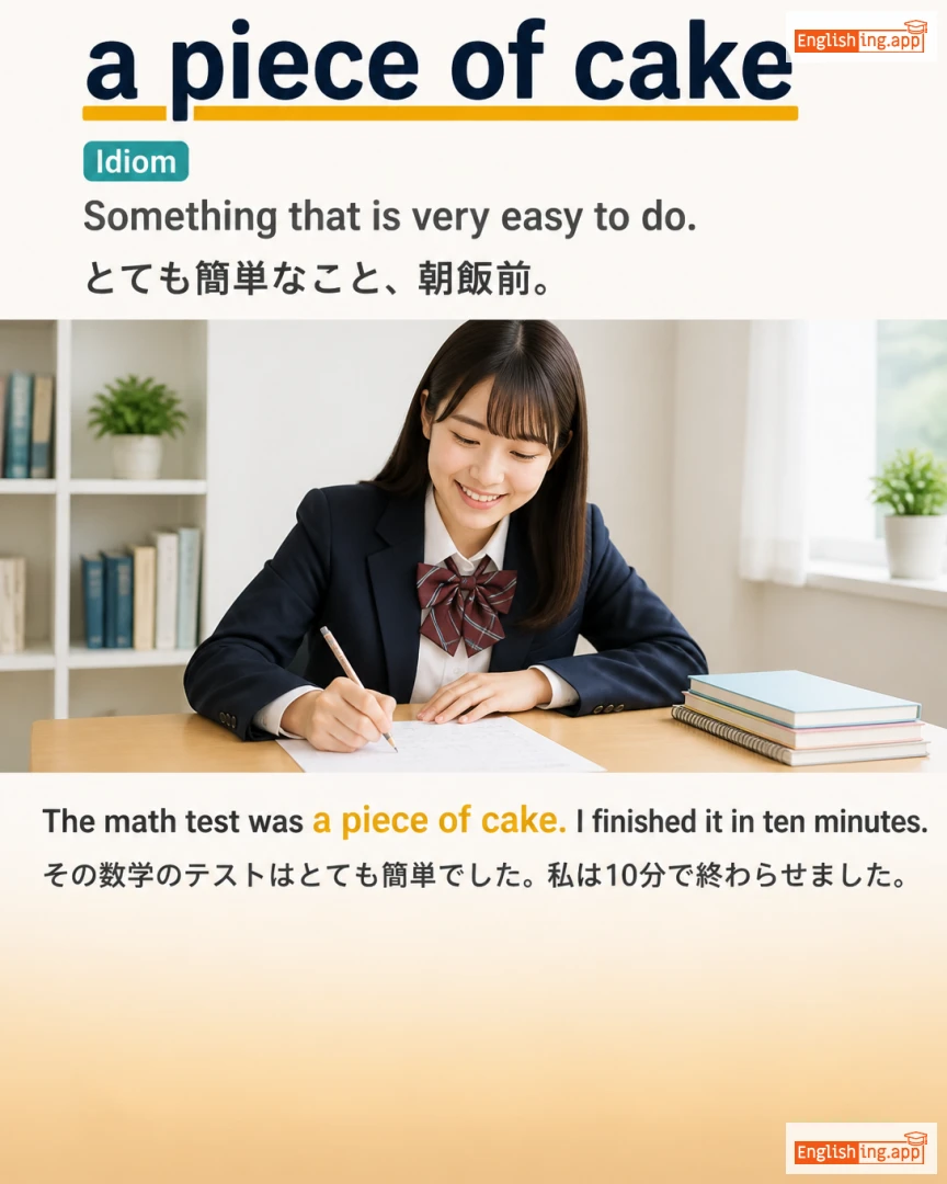 A Piece Of Cake: English expression meaning and example