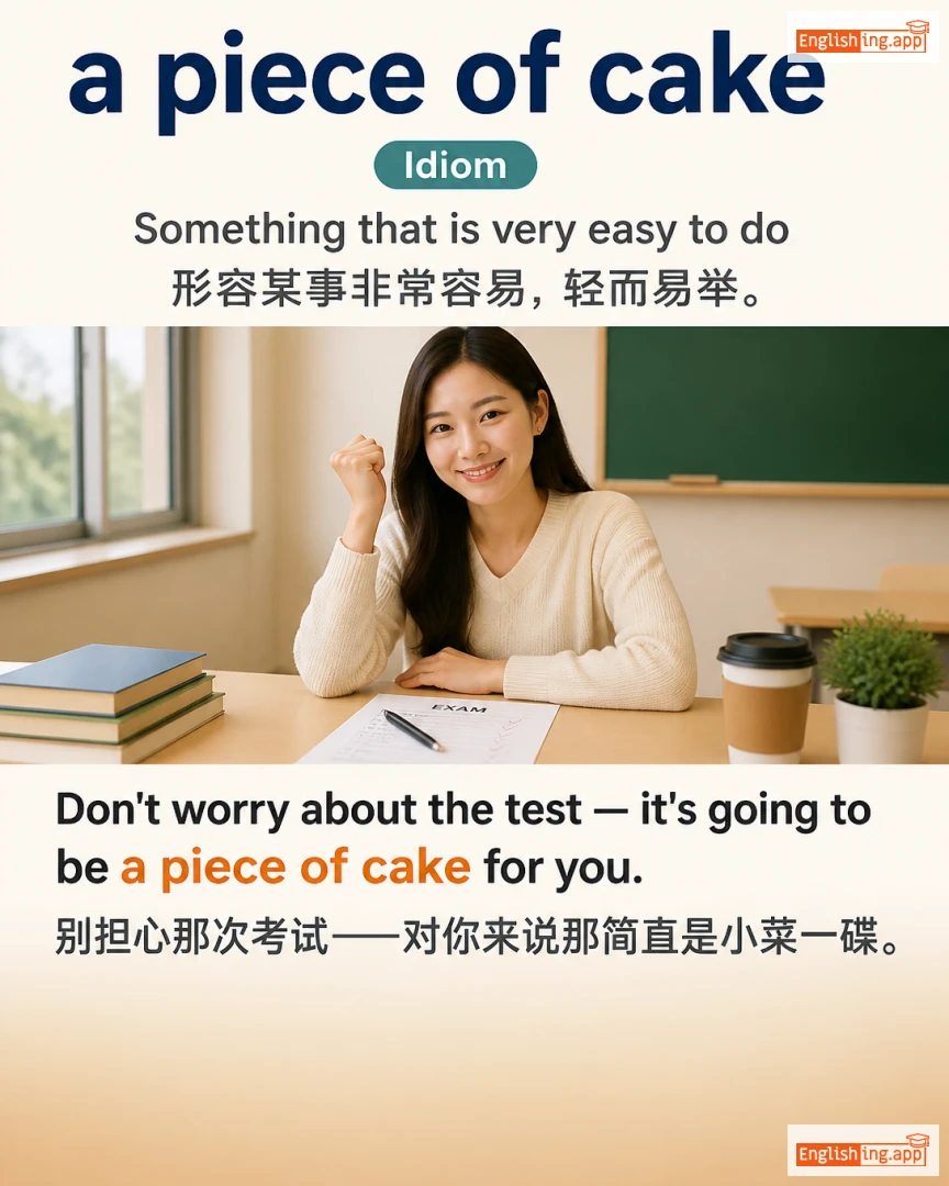 A Piece Of Cake: English expression meaning and example