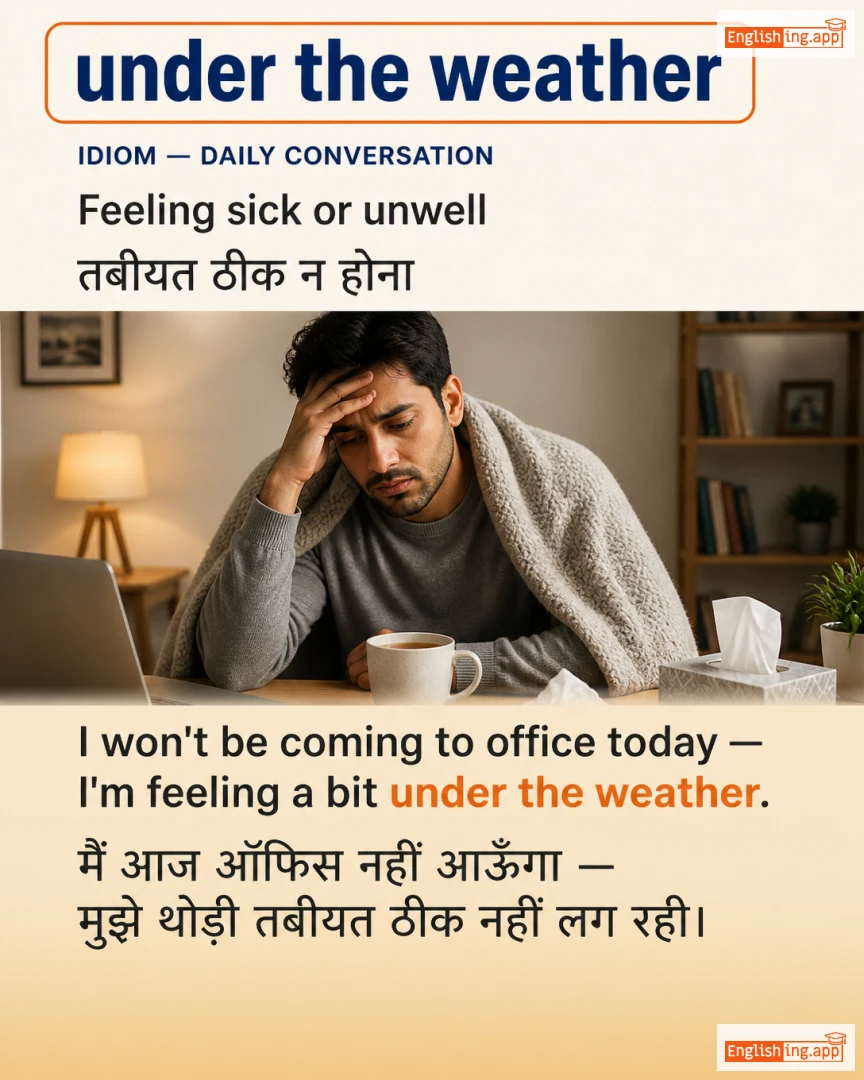 Under The Weather: English expression meaning and example