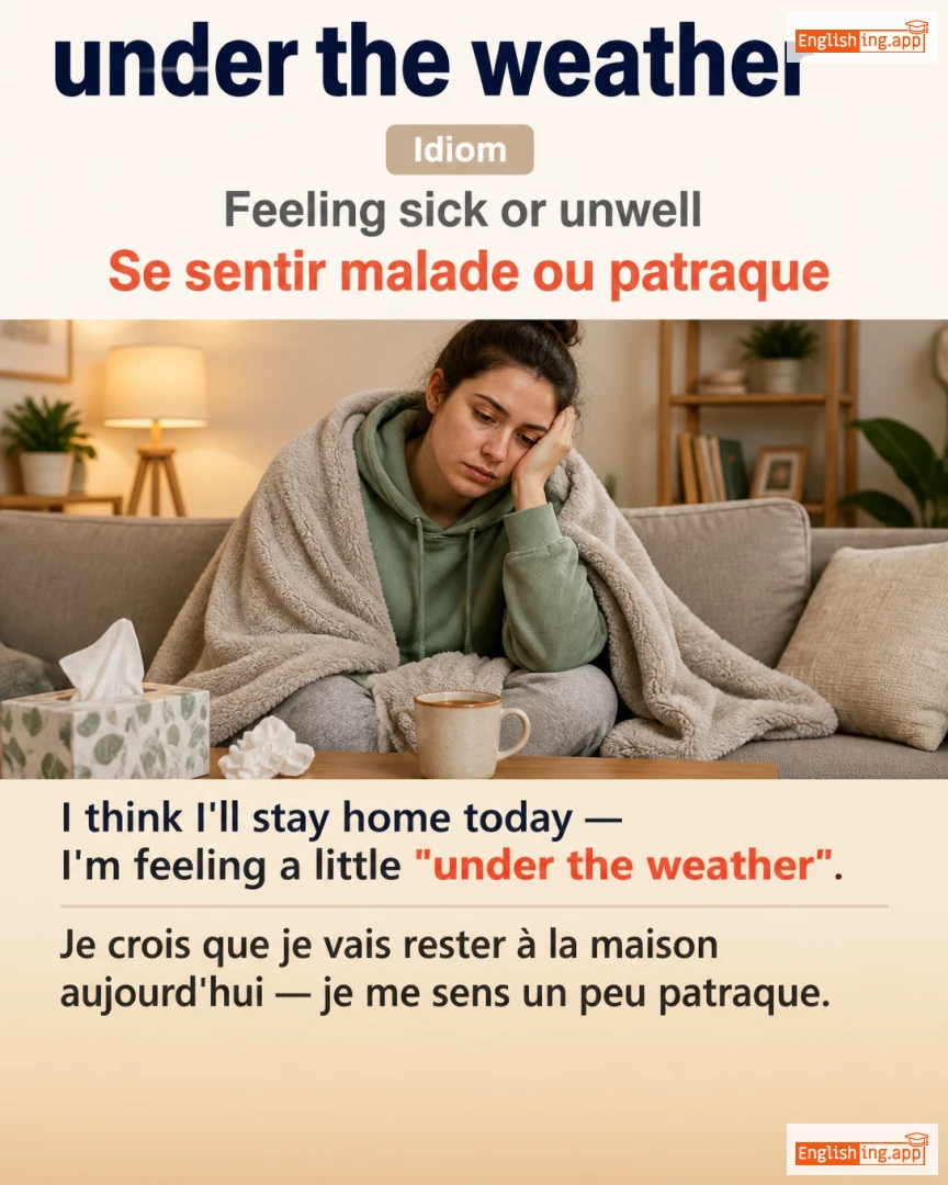 Under The Weather: English expression meaning and example