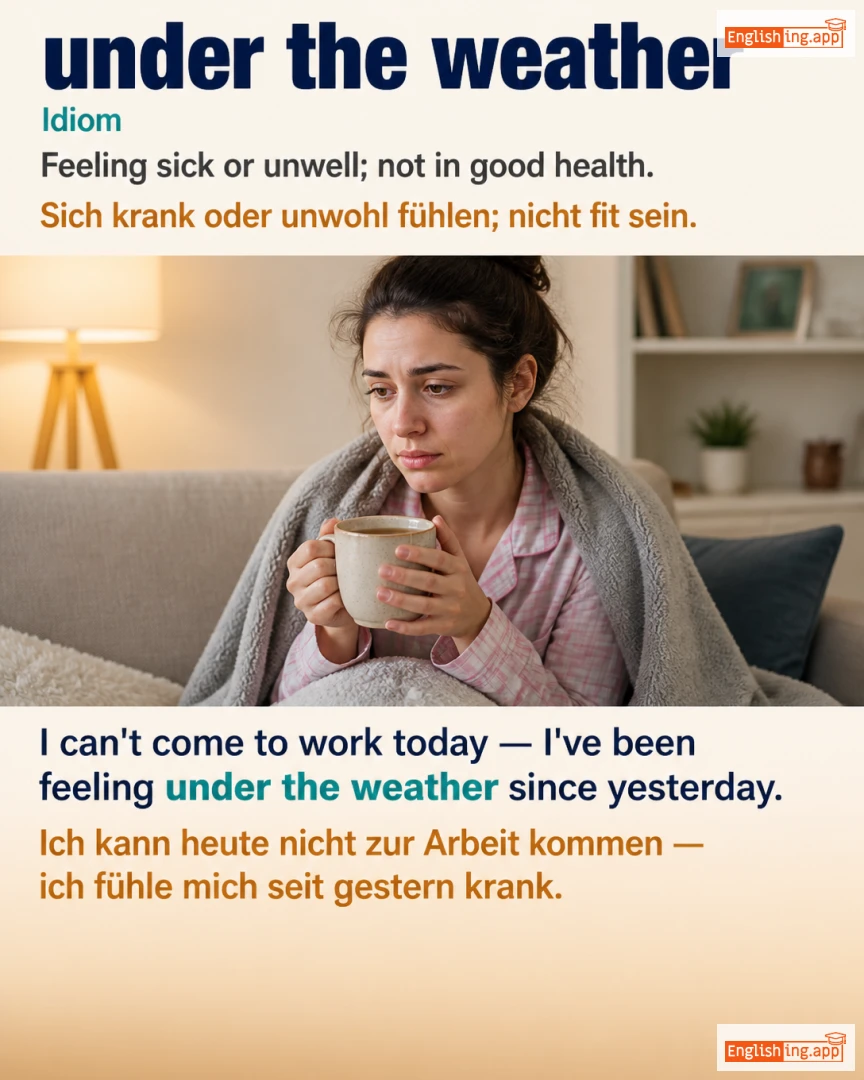 Under The Weather: English expression meaning and example