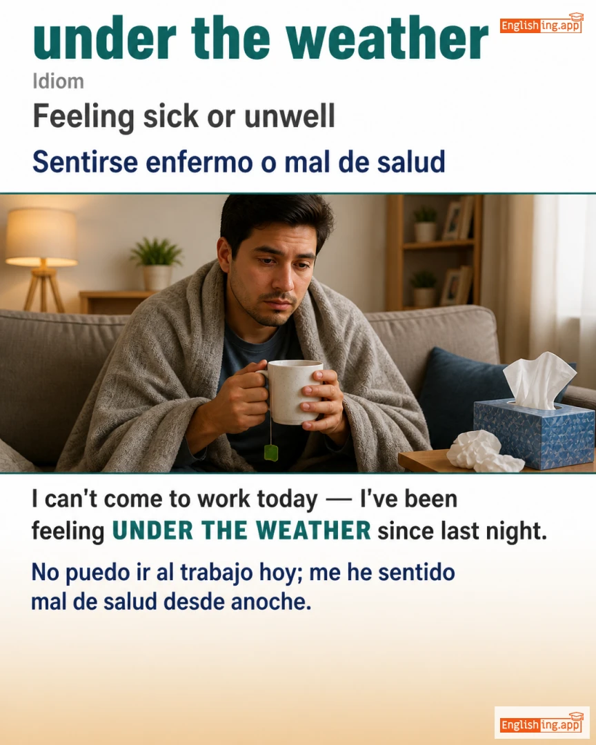 Under The Weather: English expression meaning and example