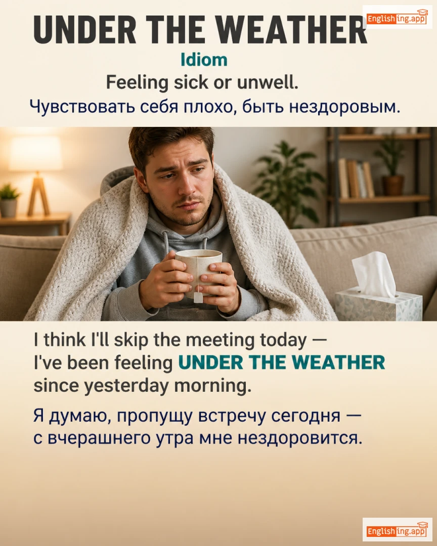 Under The Weather: English expression meaning and example
