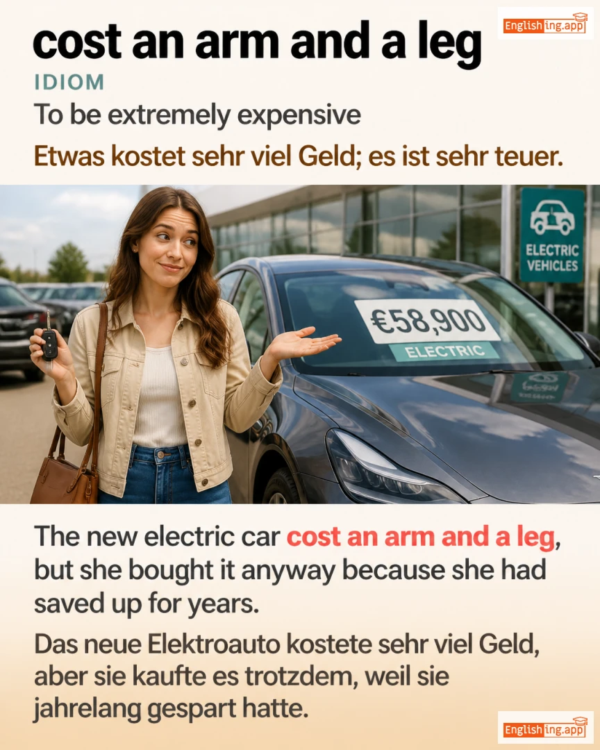 Cost An Arm And A Leg: English expression meaning and example