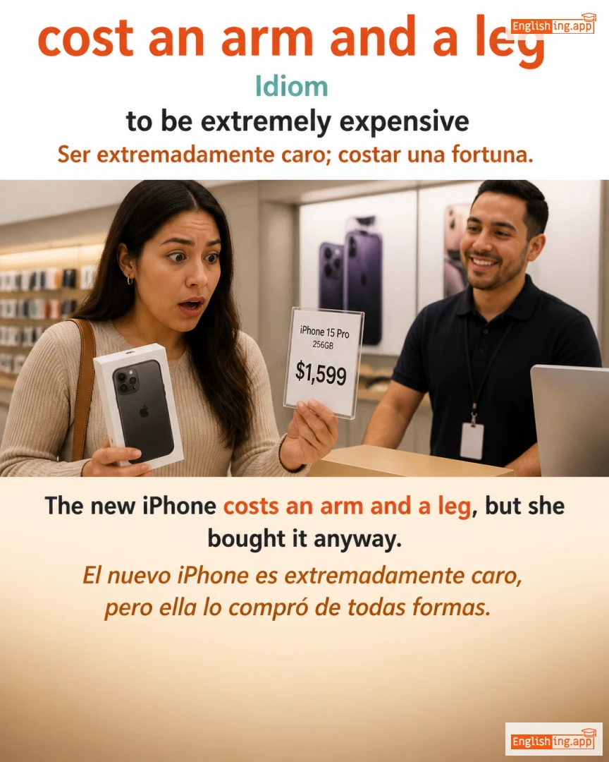 Cost An Arm And A Leg: English expression meaning and example