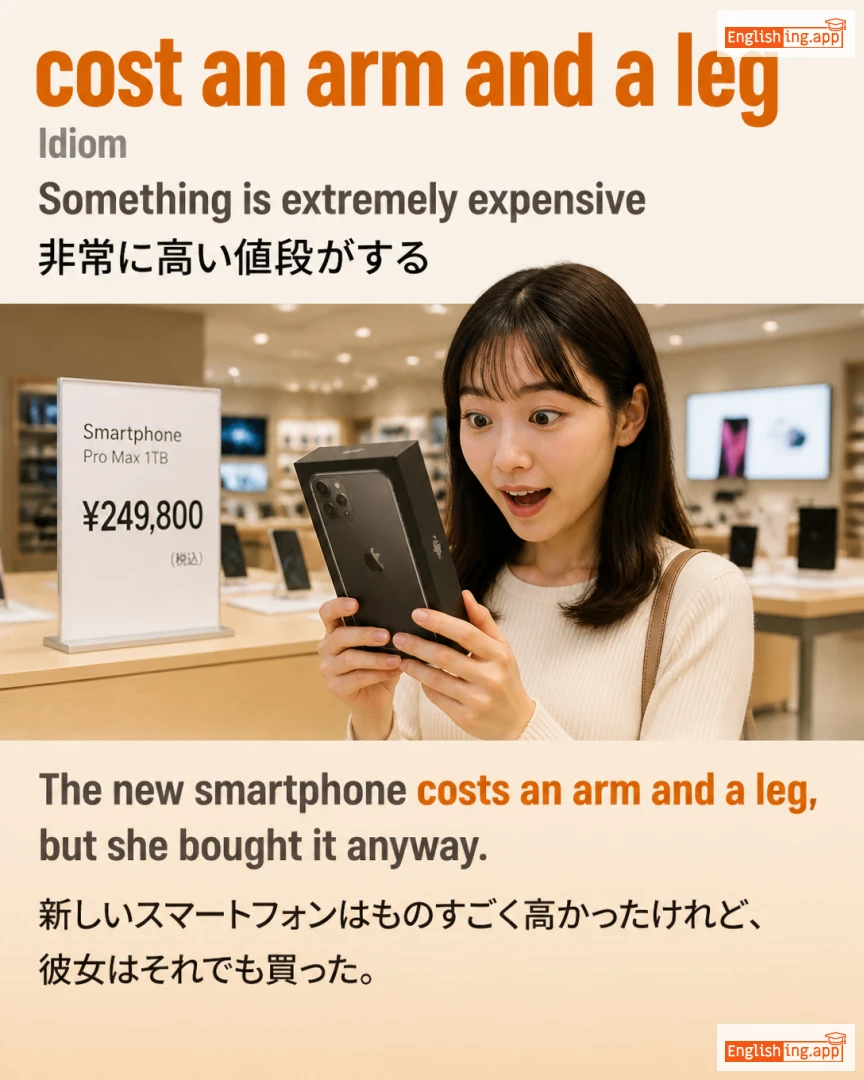 Cost An Arm And A Leg: English expression meaning and example