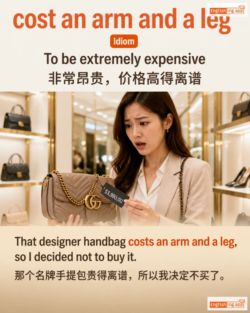 Cost An Arm And A Leg: English expression meaning and example
