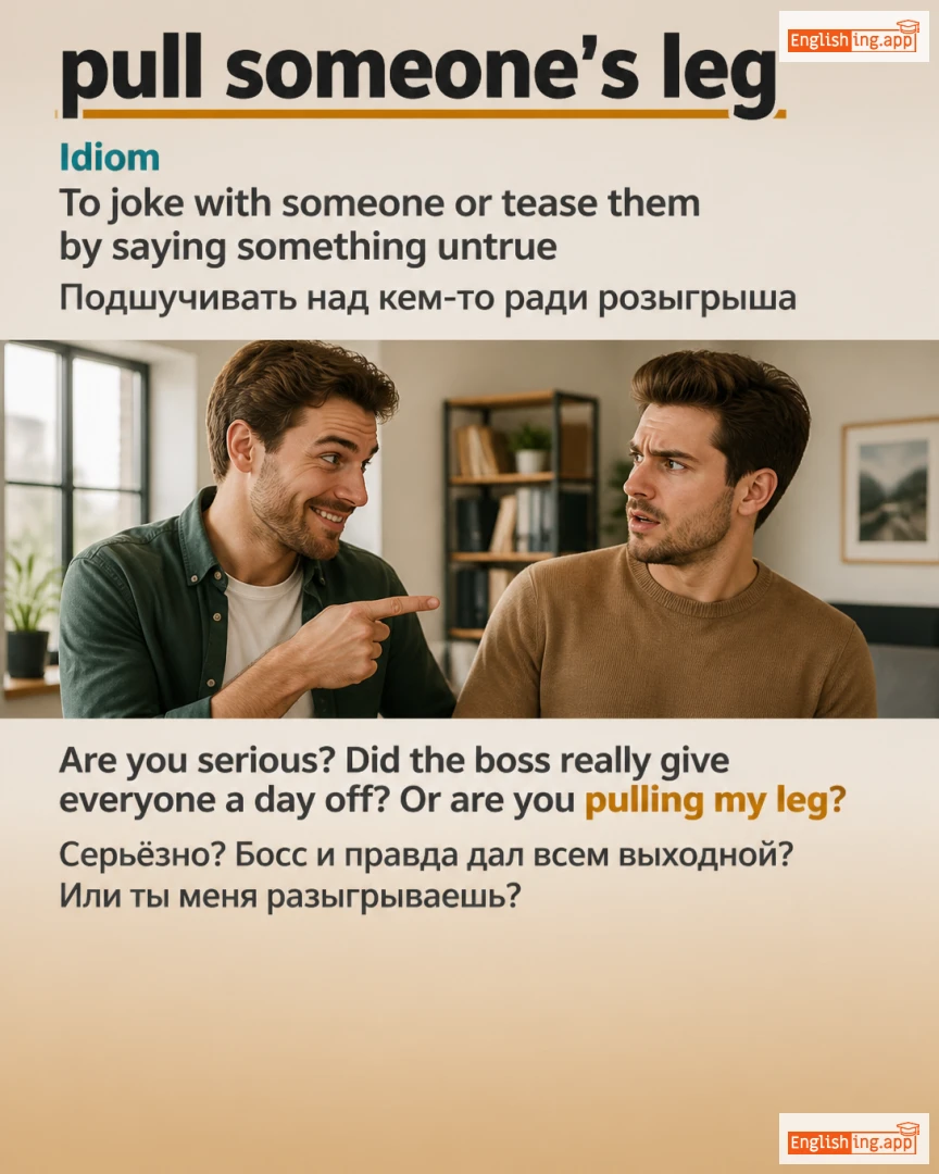 Pull Someone's Leg: English expression meaning and example