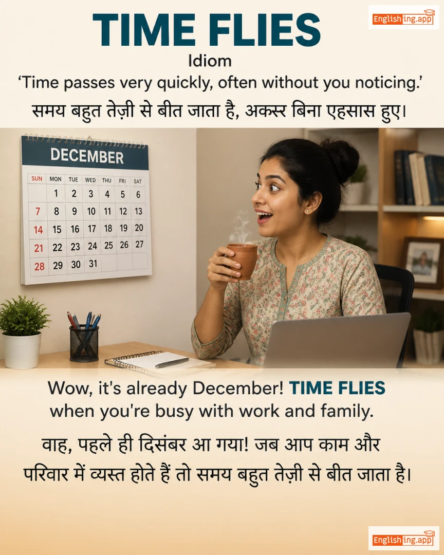 Time Flies: English expression meaning and example