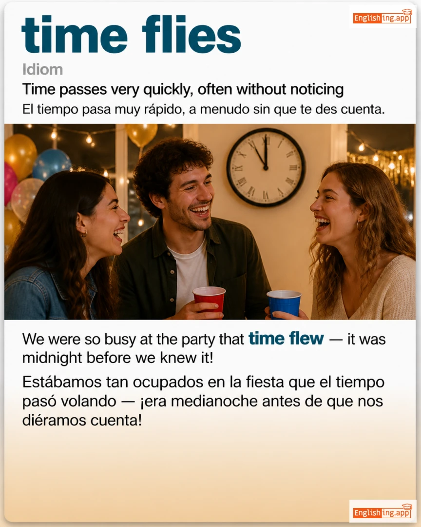 Time Flies: English expression meaning and example