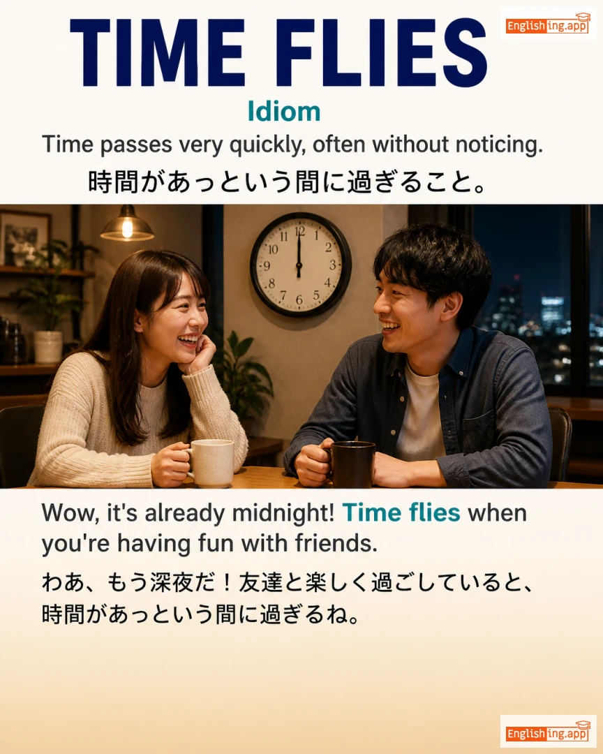 Time Flies: English expression meaning and example