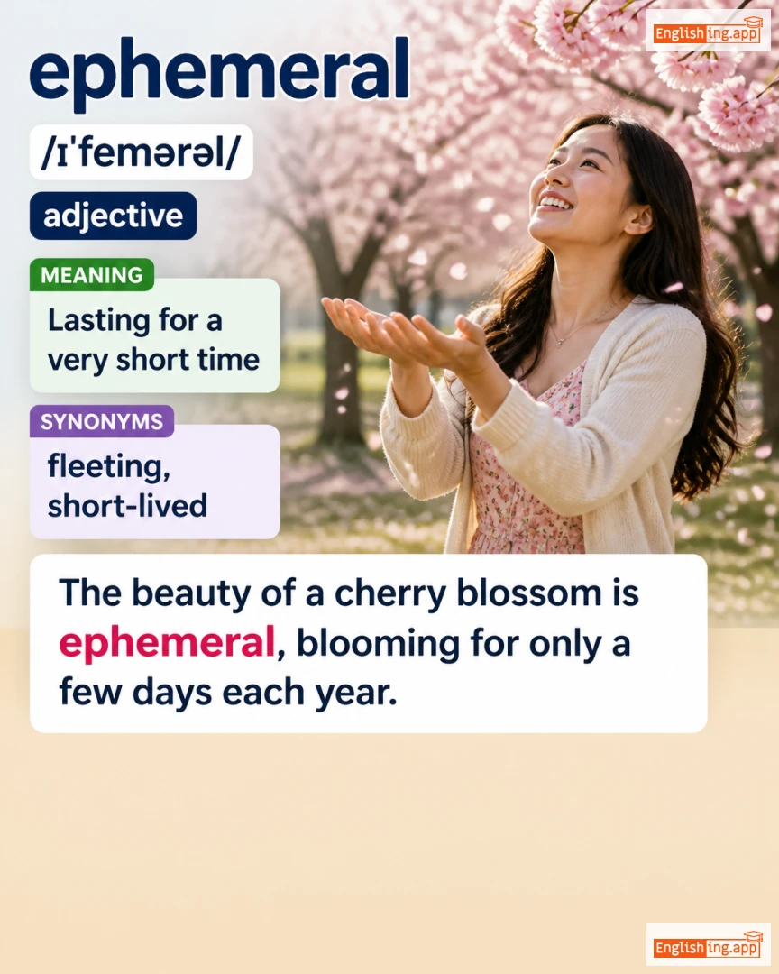 Ephemeral: English vocabulary meaning and example