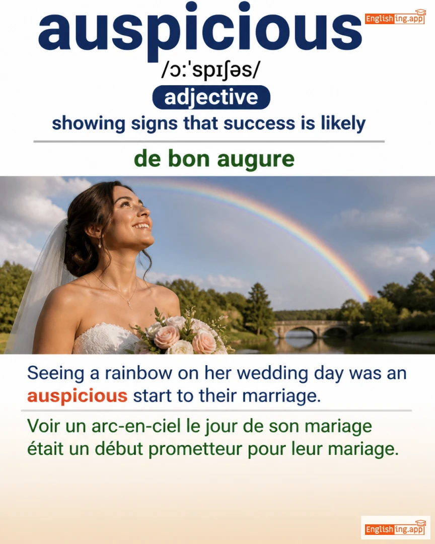 Auspicious: English vocabulary meaning and example