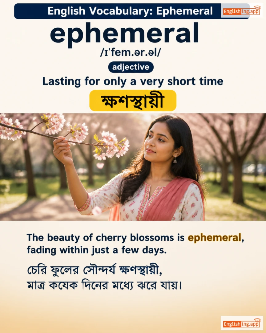 Ephemeral: English vocabulary meaning and example