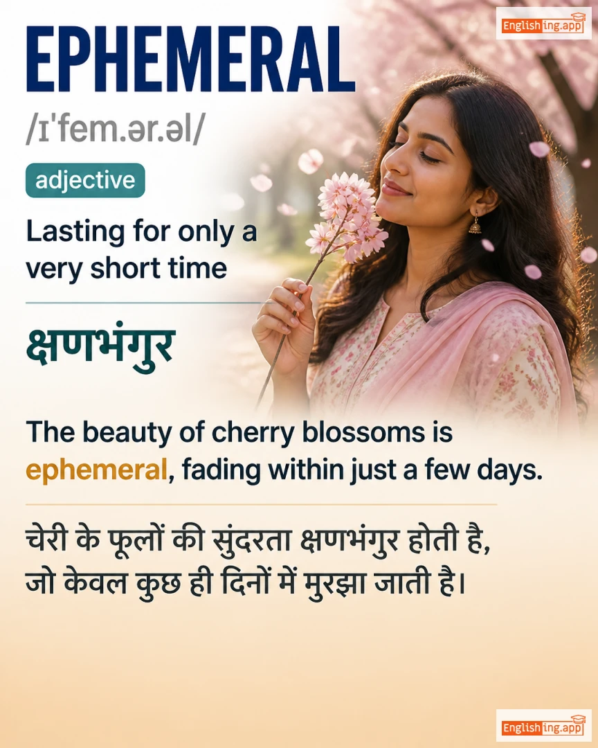 Ephemeral: English vocabulary meaning and example