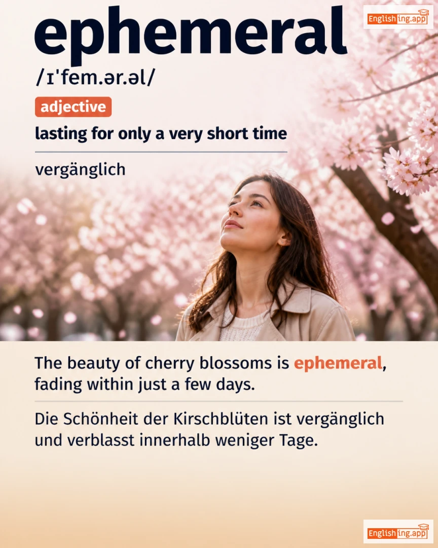 Ephemeral: English vocabulary meaning and example