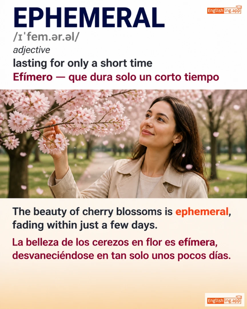 Ephemeral: English vocabulary meaning and example
