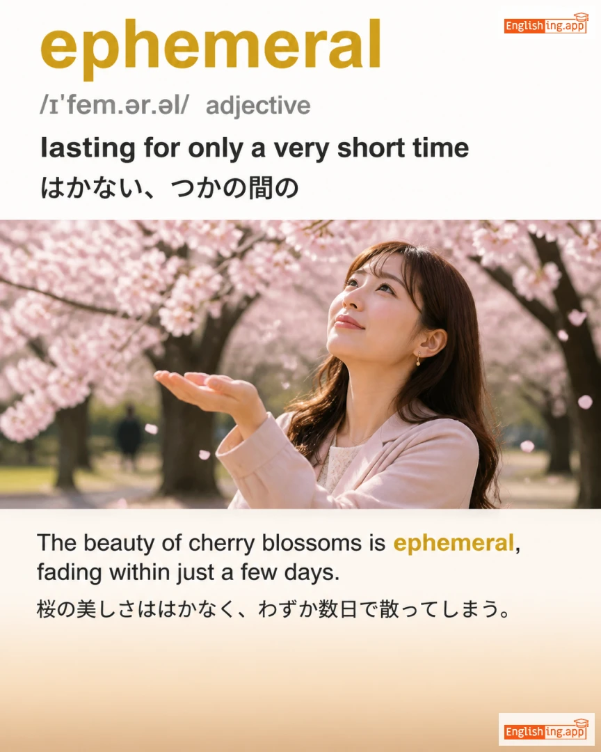 Ephemeral: English vocabulary meaning and example