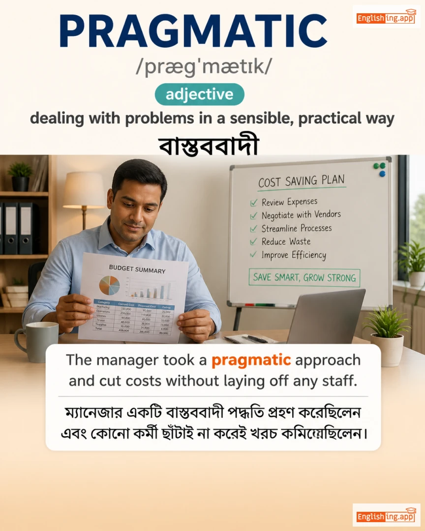 Pragmatic: English vocabulary meaning and example